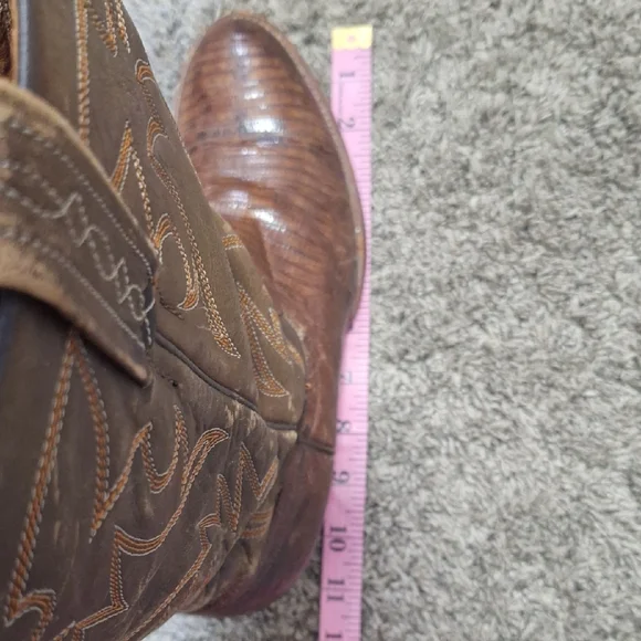 Wrangler W.B. Masterson Leather Snake Lizard Western Cowboy Boots-8D/11 - Picture 13 of 14